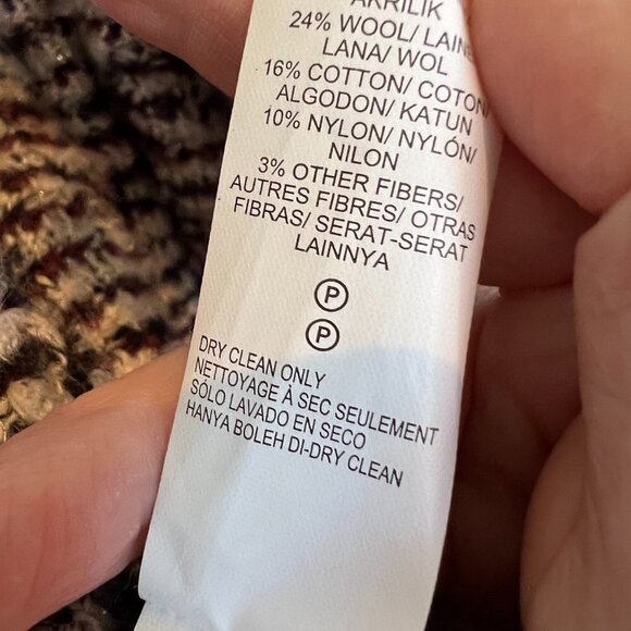 Lucky Brand Duster Cardigan Womens Size Large Boho Wool Longline Metallic Thread - Picture 13 of 16